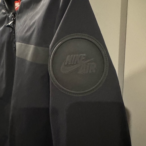 Women's Nike Air Woven Black Insulated Pilot Flight Bomber Zip Up Jacket Sz S! - Picture 3 of 13